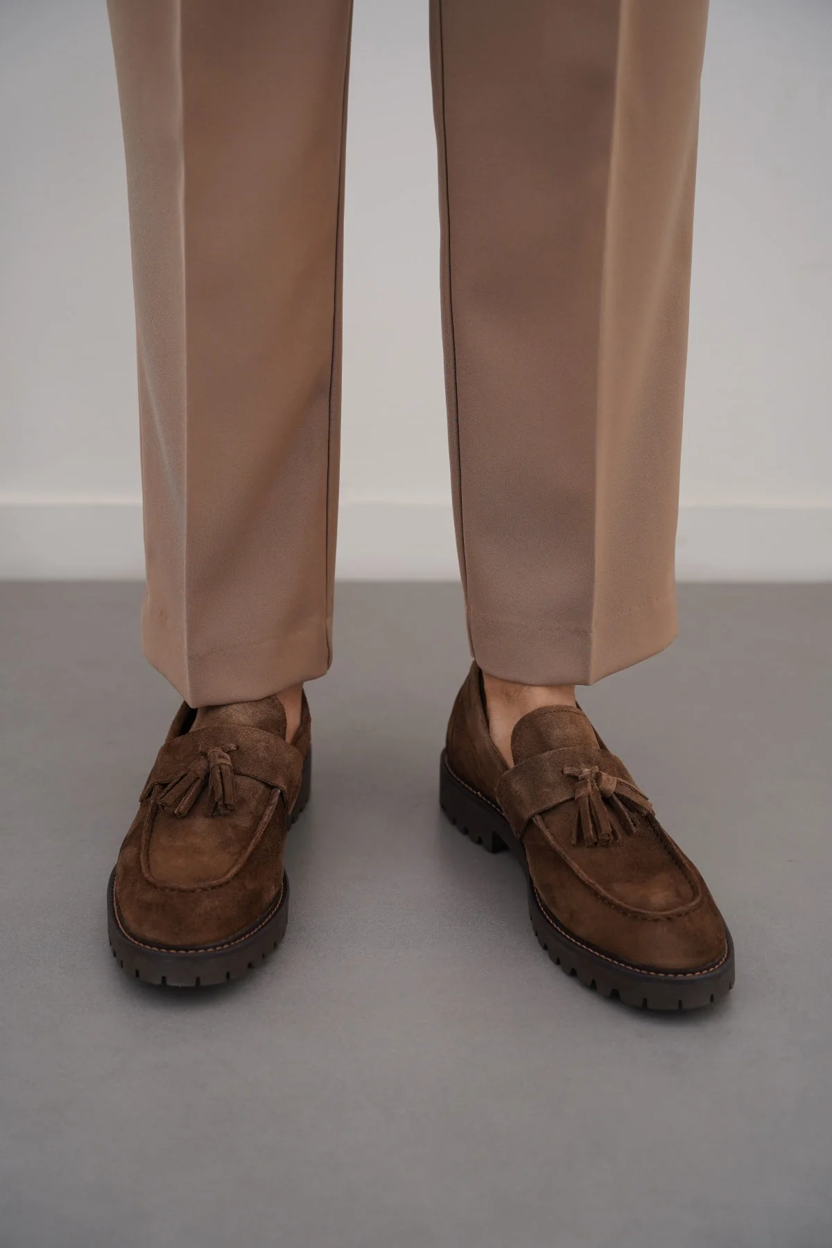 SUEDE TASSEL LOAFERS